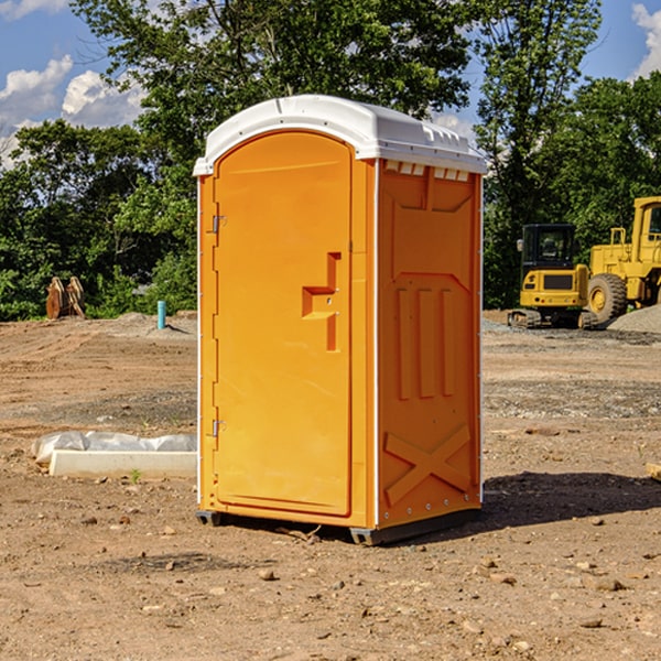 how often are the porta potties cleaned and serviced during a rental period in Falls City